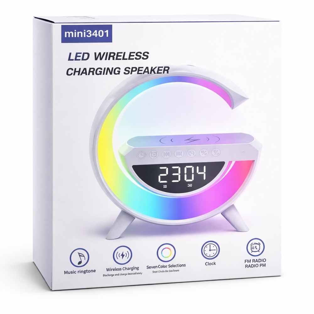 LED Wireless Charging Speaker with RGB Ring